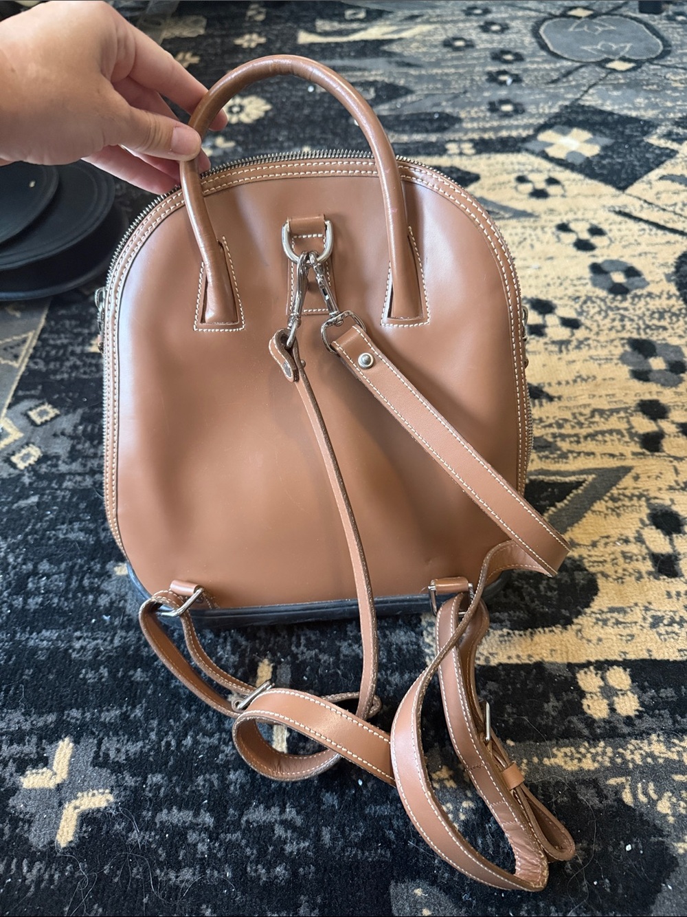 Dooney & Bourke Brown Leather Mini Backpack - Picture 2 of 3
